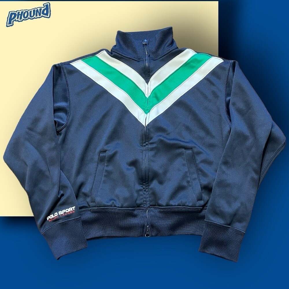 Polo Sport By Ralph Lauren Chevron Track Jacket: Women’s Size S Spellout GUC
